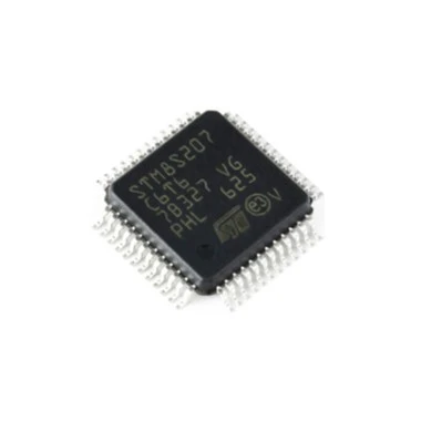Pacáiste Sliseanna IC STM8S207C6T6 QFP48 8-sliseanna Micrimhrialaithe Giotán 24MHz/32KB Micrearialtán IC Cuimhne Flash